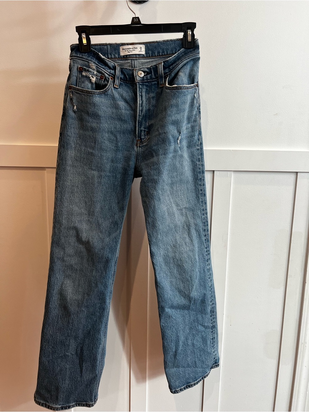 Abercrombie & Fitch Men's Medium Blue Straight Jeans